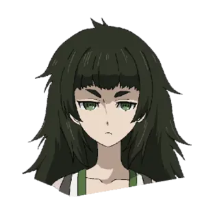 😒 Yugo Tennouji Steins;Gate Аниме, Манга, Персонаж, Серьезный, Девушка, Длинные Волосы telegram sticker