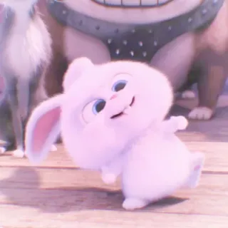 🐰 Snowball The Secret Life of Pets kelinci, imut, binatang, hewan peliharaan, kartun telegram sticker