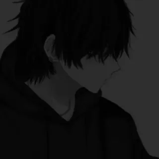 ◼️ anime, manga, mroczny, smutny, samotny telegram sticker