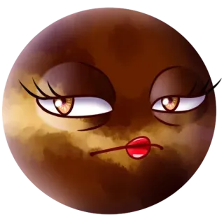 😓 emoji, face, makeup, expression, sassy telegram sticker