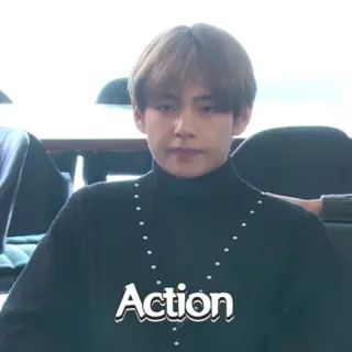 💬 Action Aktion, Text, Mann, Porträt whatsapp sticker