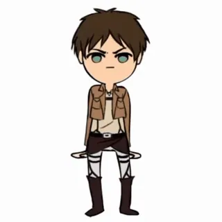 🕺 Eren Yeager Attack on Titan Anime, Personaggio, Cartone animato, Fanart telegram sticker