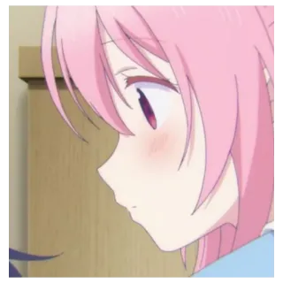 📎 anime, różowe włosy, kreskówka, dziewczyna whatsapp sticker