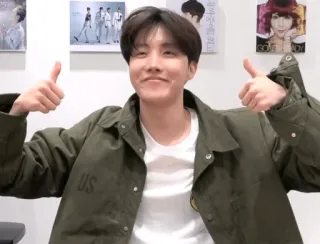 👍 J-Hope K-pop, BTS, Pouce levé, Coréen, Artiste, Musicien telegram sticker