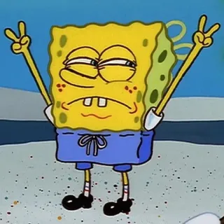 🌟 Spongebob spongebob, cartoon, vrede, nickelodeon, personage telegram sticker