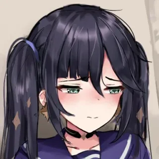 🥺 Chica anime, Lindo, Dibujos animados, Personaje, Ilustración whatsapp sticker