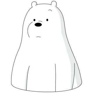 🤨 Ice Bear We Bare Bears oso polar, we bare bears, dibujos animados, oso, blanco, lindo telegram sticker