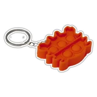 🦀 coccinella, pop it, fidget toy, portachiavi, arancione, giocattolo, antistress, giocattolo sensoriale whatsapp sticker