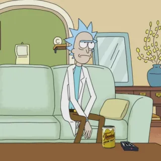 🛸 Rick Sanchez Rick and Morty rick and morty, rick sanchez, cartoon, serie, adult swim, animiert telegram sticker