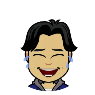 😏 rire, larmes, emoji, avatar, bitmoji telegram sticker