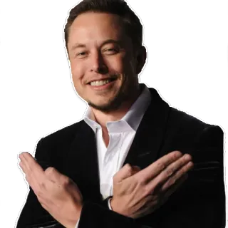✌️ Elon Musk Elon Musk, businessman, entrepreneur, tech, portrait telegram sticker