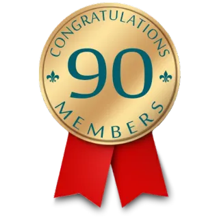 ⚜ CONGRATULATIONS
90
MEMBERS congratulations, achievement, membership, badge, celebration, award, milestone telegram sticker