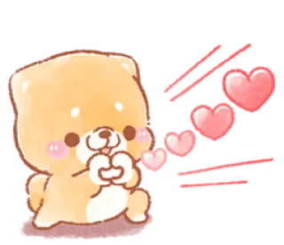 ❤️ bear, cute, hearts, love, cartoon, adorable whatsapp sticker