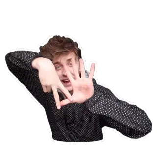 🖐 mężczyzna, osoba, gest, uśmiechnięty, portret telegram sticker