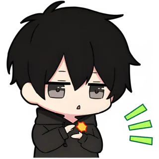 😐 อนิเมะ, การ์ตูน, น่ารัก, จิบิ, คาวาอิ telegram sticker