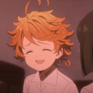 ⛓ Emma The Promised Neverland Anime, Manga, The Promised Neverland, Emma, Personaje, Sonriendo, Chica telegram sticker