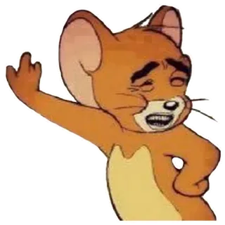 ❤️ Jerry Tom and Jerry Dibujo animado, Dedo corazón, Grosero, Meme, Jerry telegram sticker