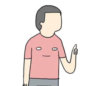 👍 Cartoon, Daumen hoch, Zustimmung, Gefällt mir, Geste telegram sticker