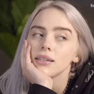 🕷 Billie Eilish billie eilish, cantora, retrato, artista, celebridade telegram sticker