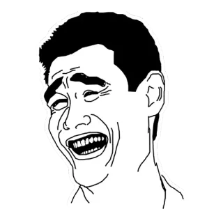 😄 Meme, Internet Meme, Trollface, Lachen, Humor, Lustig telegram sticker