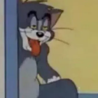 🤍 Tom Cat Tom and Jerry 만화, 고양이, 웃긴, 피곤한, 게으른 telegram sticker
