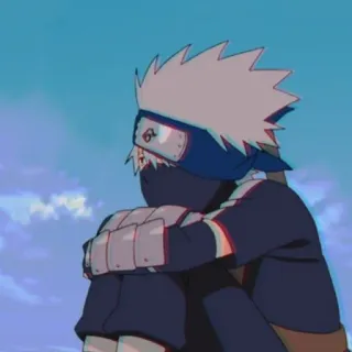 😃 Kakashi Naruto Anime, Ninja, Triste, Oculto, Hoja whatsapp sticker
