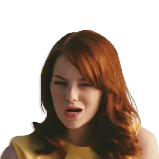 😉 Emma Stone mulher, celebridade, atriz, expressão, rosto, pessoa telegram sticker