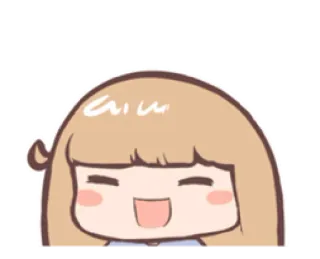 😄 desenho animado, emoji, feliz, fofo, menina telegram sticker