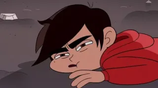 🦧 Marco Diaz Star vs. the Forces of Evil cartoon, character, lying down, disgust telegram sticker