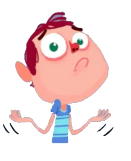 😒 Cartoon, Personage, Verward, Vragend, Illustratie, Geanimeerd telegram sticker