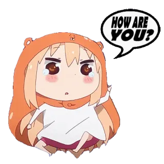 🤧 HOW ARE YOU? Anime, Personnage, Fille, Mignon, Question whatsapp sticker