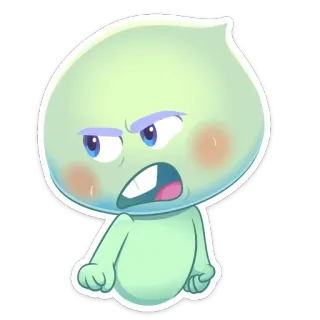 ▫️ Dessin animé, En colère, Personnage, Mignon, Expression, Art numérique telegram sticker