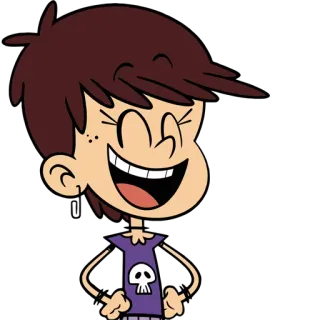 😄 Luna Loud The Loud House dessin animé, personnage, luna, bruyant, crâne telegram sticker