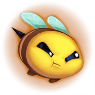 😡 ape, arrabbiato, cartone animato, insetto, animale, volante, giallo, ali telegram sticker