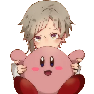 🙁 anime, cartoon, kirby, charakter, süß, aufkleber telegram sticker