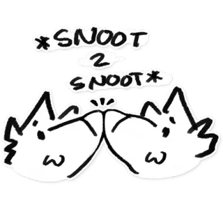 🐕 *SNOOT 2 SNOOT* мордочка, кошки, животные, милый, поцелуй, приветствие telegram sticker
