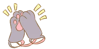 🙏 toca aqui, pata, fofo, desenho animado, rato whatsapp sticker