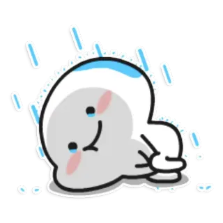 😭 Dessin animé, Mignon, Blob, Triste, Qui pleure, Kawaii whatsapp sticker