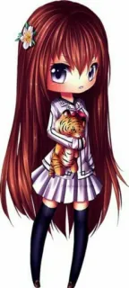 😡 アニメ, 女の子, 虎, ちび, かわいい, イラスト telegram sticker