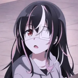 🇯🇵 anime, girl, character, eye patch, manga, cute, female whatsapp sticker