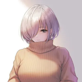 ❤️ anime, girl, sweater, portrait, cute telegram sticker