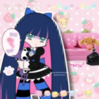 🧐 Stocking Anarchy Panty & Stocking with Garterbelt Anime, Personagem, Desenho animado, Fanart telegram sticker