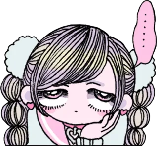 💬 Cartoon, Sticker, Anime, Traurig, Mädchen, Kawaii telegram sticker