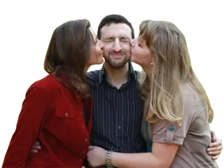😆 kiss, affection, love, relationship, women, man telegram sticker