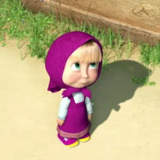 🙄 Masha Masha and the Bear cartoon, meisje, schattig, kind, animatie telegram sticker