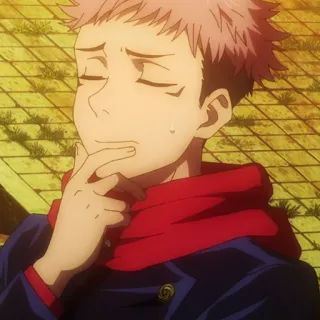 💥 Yuji Itadori Jujutsu Kaisen Anime, Manga, Personaggio, Illustrazione telegram sticker