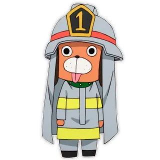 🐶 cartoon, dog, animal, firefighter, character, cute, helmet whatsapp sticker