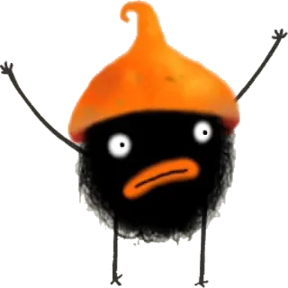 😕 dibujo animado, personaje, ilustración, pegatina telegram sticker