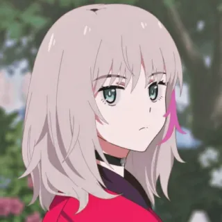 😒 Anime, Garota, Personagem, Retrato, Ilustração, Desenho animado whatsapp sticker