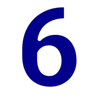 6️⃣ 6== число, математика, шесть, равенство, уравнение whatsapp sticker